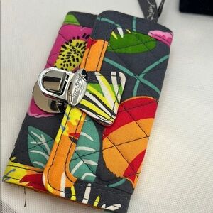Vera Bradley Multicolor Wallet KeyChain - signed